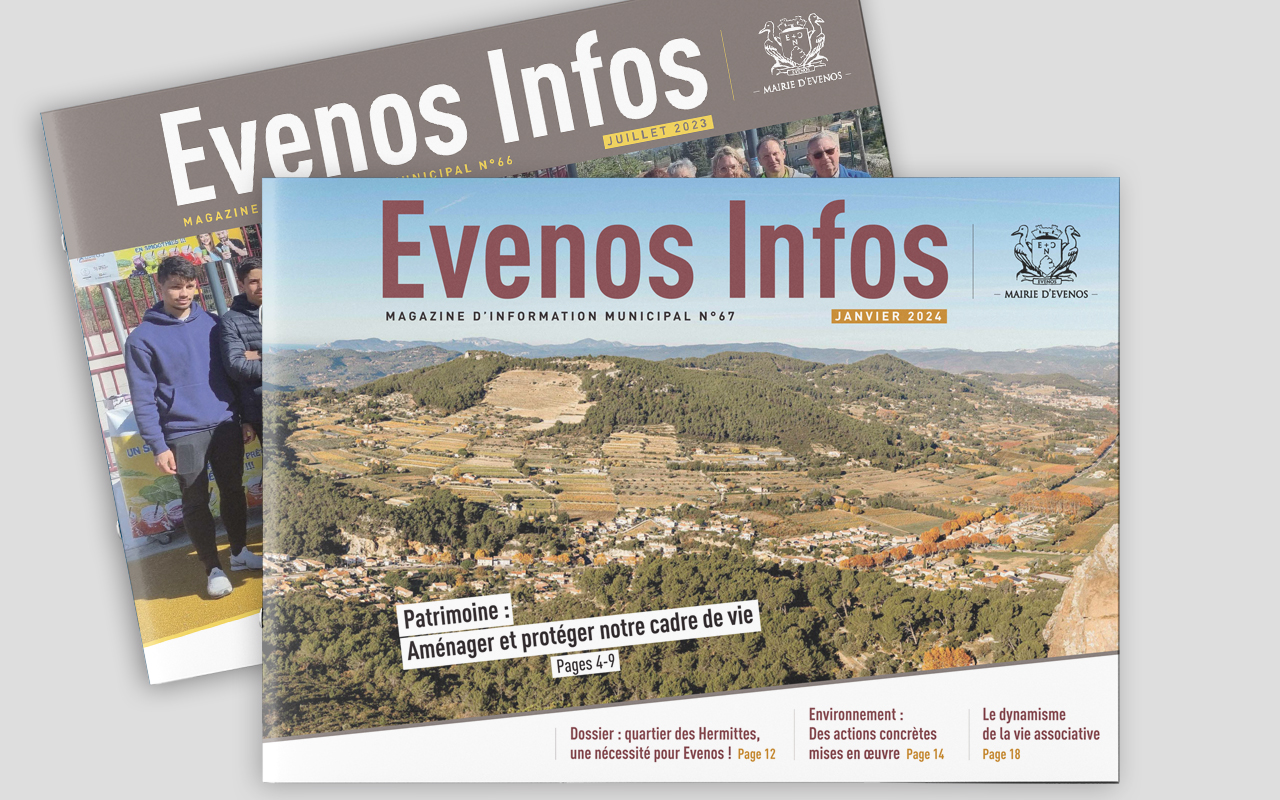 Nouveau magazine Evenos info 24 pages à l'italienne